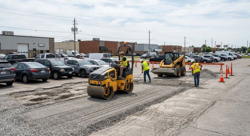 Parking Lot Gravel Repair in Lawrenceville, GA