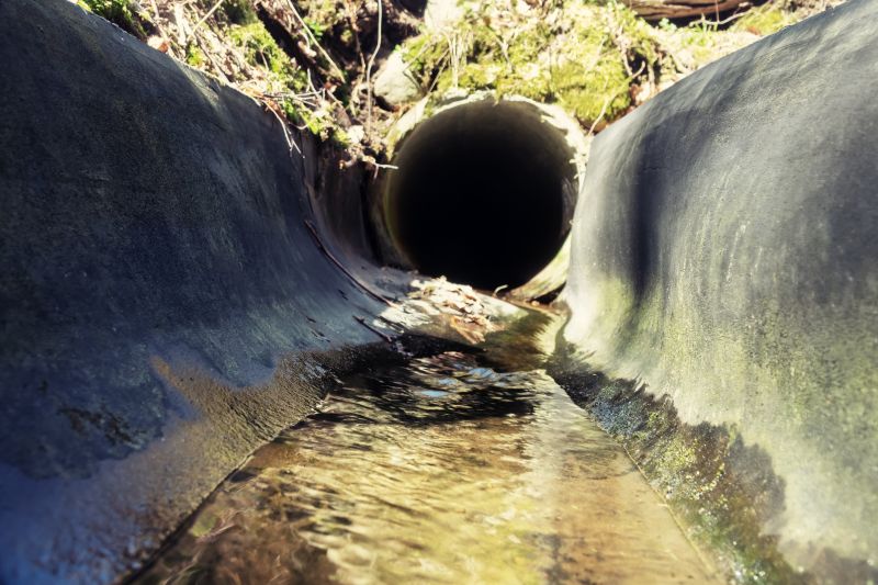 Completed Swale Drainage System